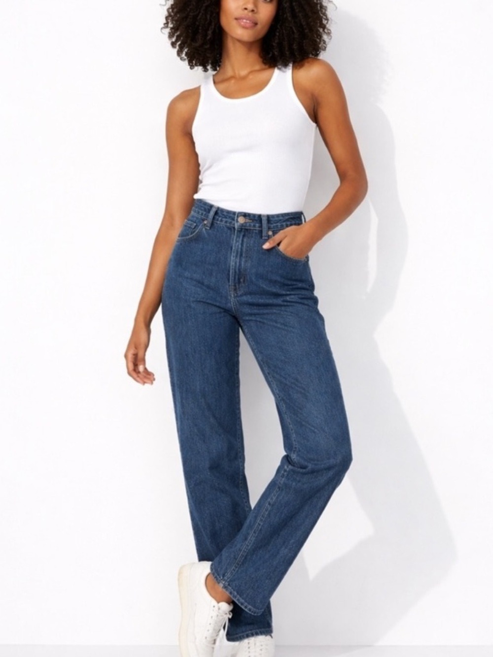 St. John Straight-Leg Dark Blue Women's Jeans